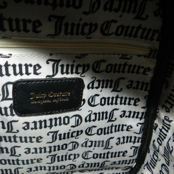 Juicy Coulture Love Letters 3 Peice Backpack, Pouch,Shoulder Bag Set Black NEW - Picture 7 of 15